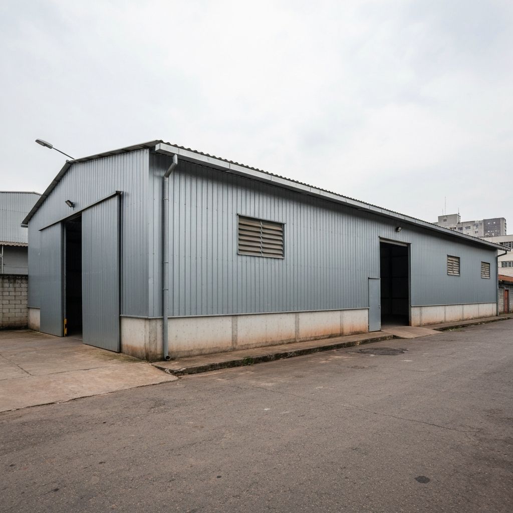 Galpão metálico simples no Brasil